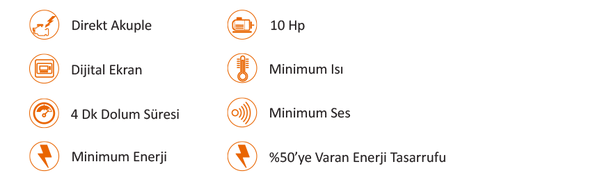 10 Hp İnvertörlü Vidalı Hava Kompresörü  DMV10E