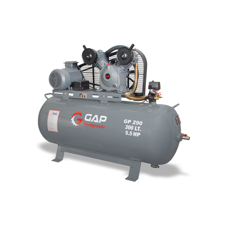 300 Lt 2 Kafa 8 Bar 5.5 Hp Pistonlu Hava Kompresörü I GP290