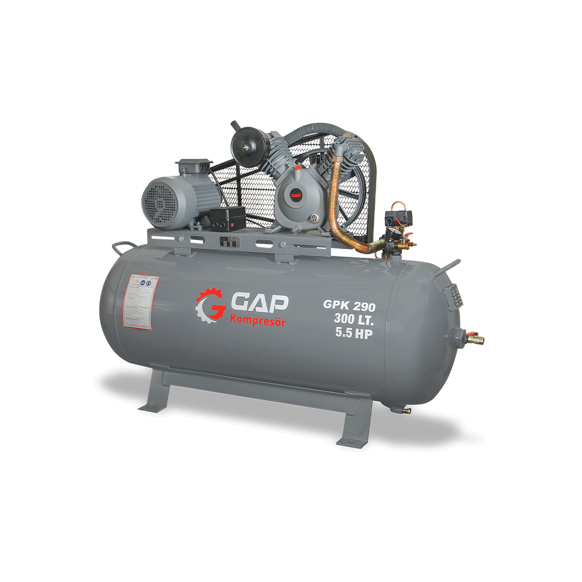 300 Lt 2 Kafa 12 Bar 5.5 Hp Pistonlu Hava Kompresörü IGPK290