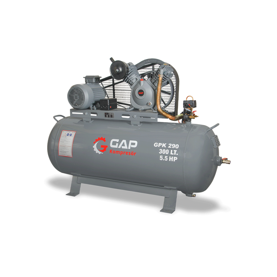 300 Lt 2 Kafa 12 Bar 5.5 Hp Pistonlu Hava Kompresörü I GPK290