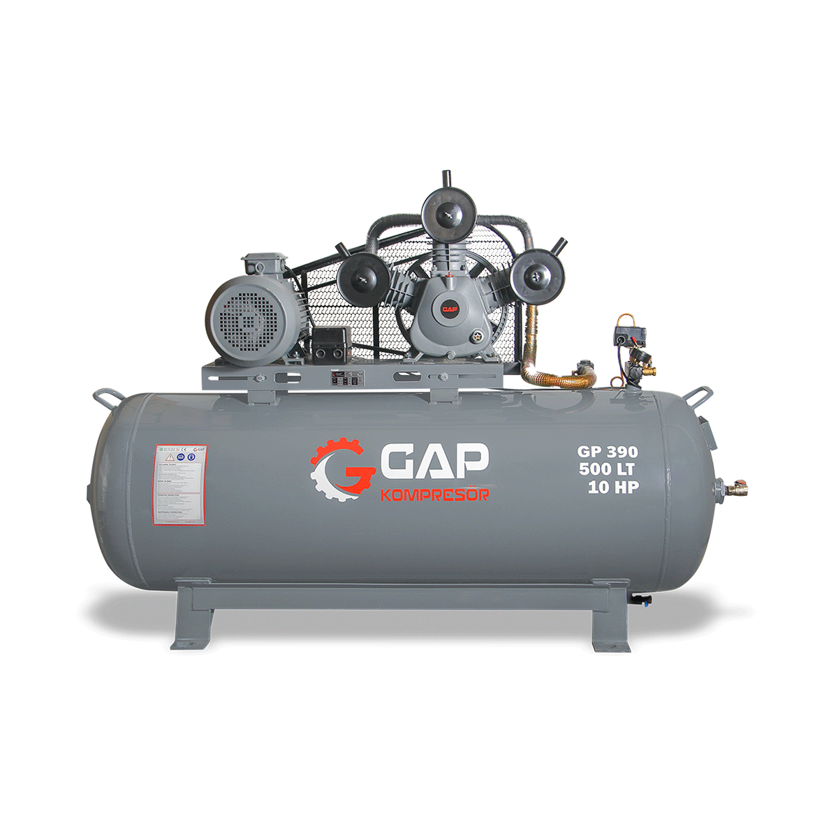 500 Lt 3 Kafa 8 Bar 10 Hp Pistonlu Hava Kompresörü I GP390