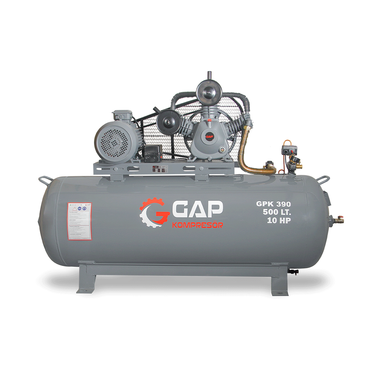500 Lt 3 Kafa 12 Bar 10 Hp Pistonlu Hava Kompresörü I GPK390