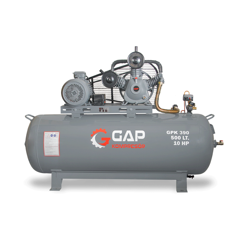 500 Lt 3 Kafa 12 Bar 10 Hp Pistonlu Hava Kompresörü I GPK390