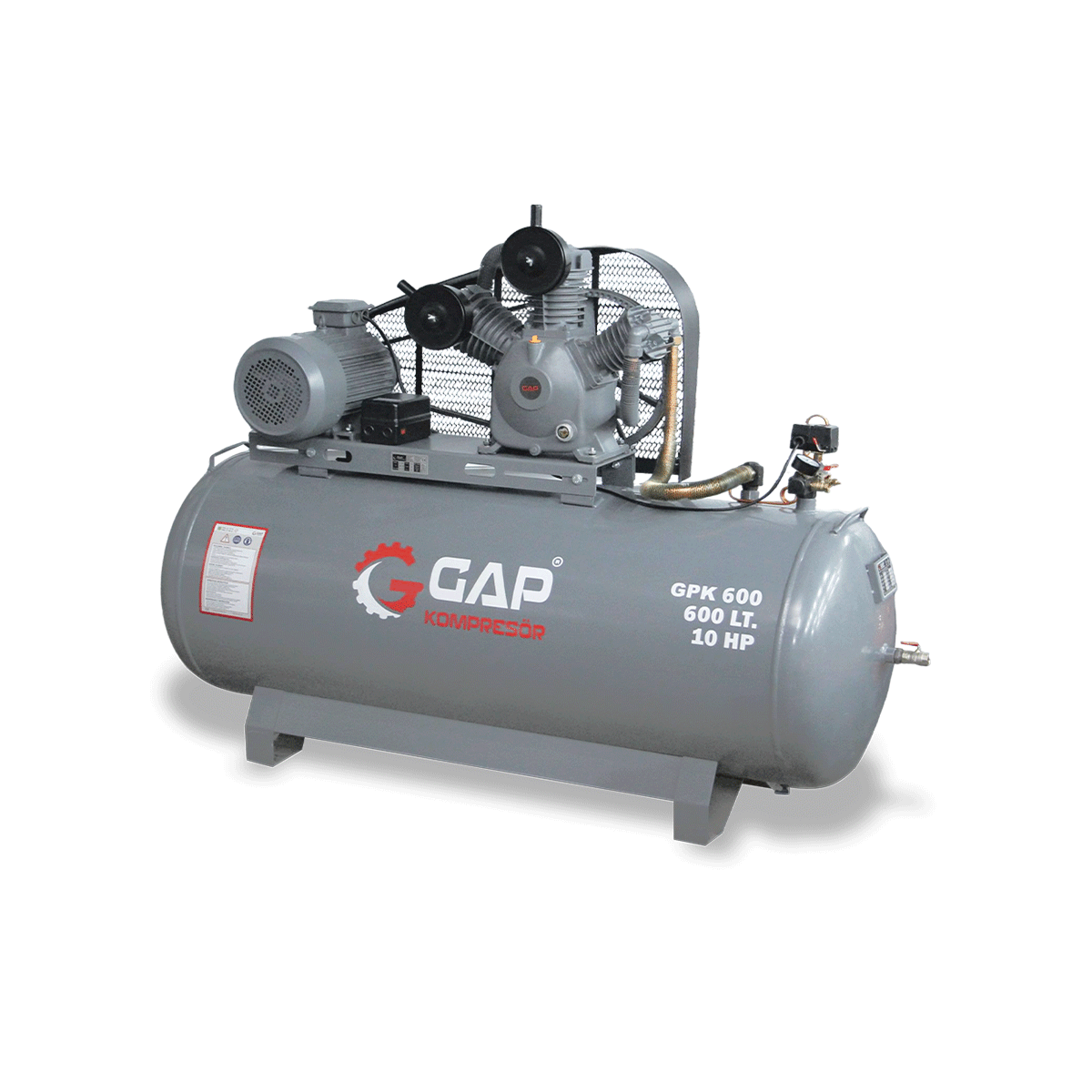 600 Lt 3 Kafa 12 Bar 10 Hp Pistonlu Hava Kompresörü I GPK600