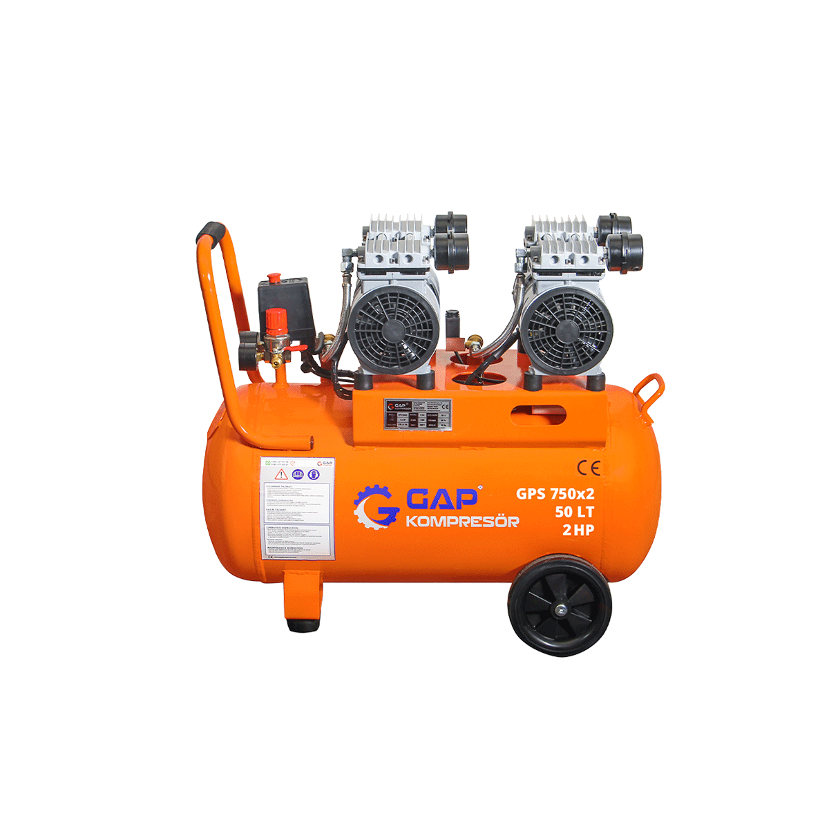 50 Lt Sessiz Ve Yağsız Hava Kompresörü I  GPS750X2