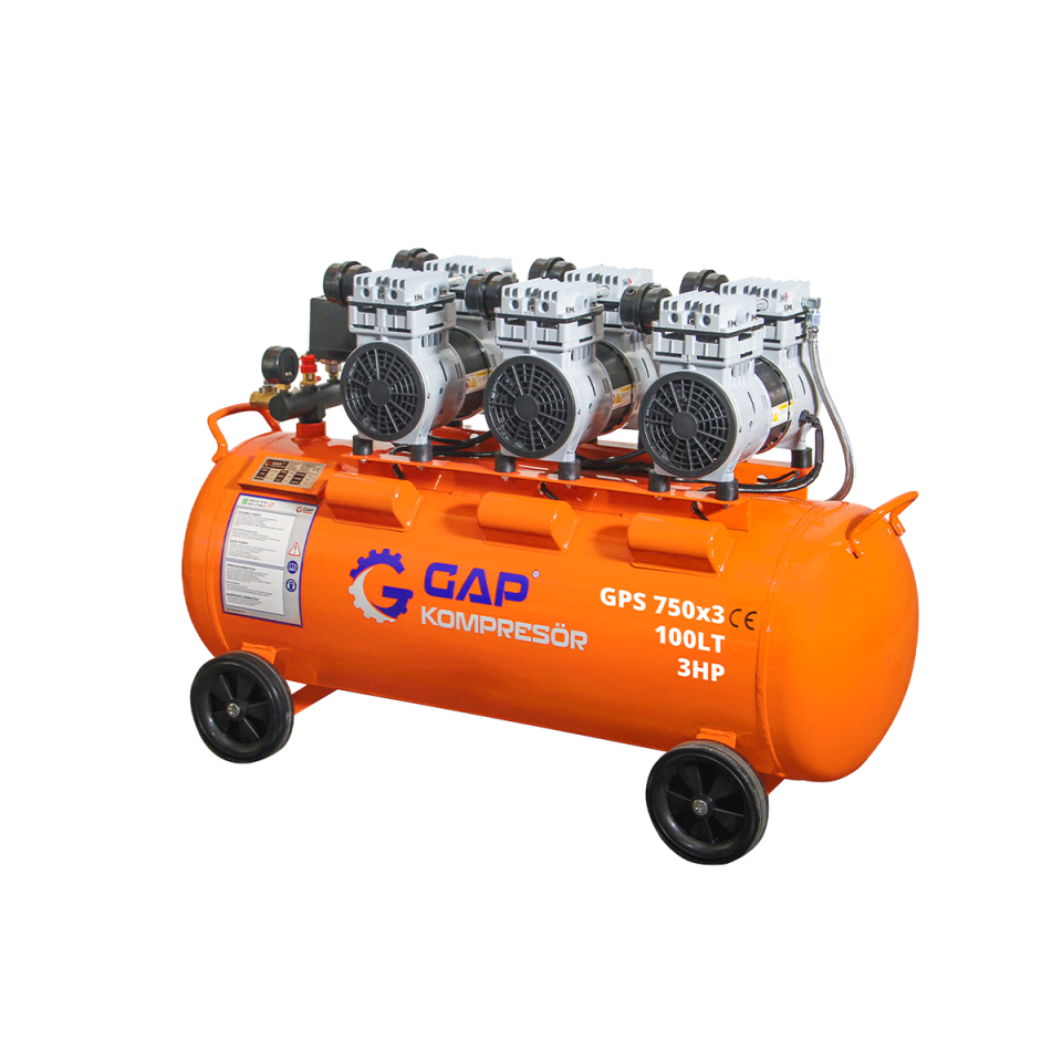 100 Lt Sessiz Ve Yağsız Hava Kompresörü I GPS750X3