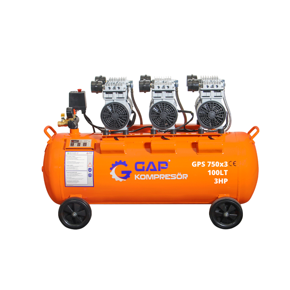 100 Lt Sessiz Ve Yağsız Hava Kompresörü I GPS750X3