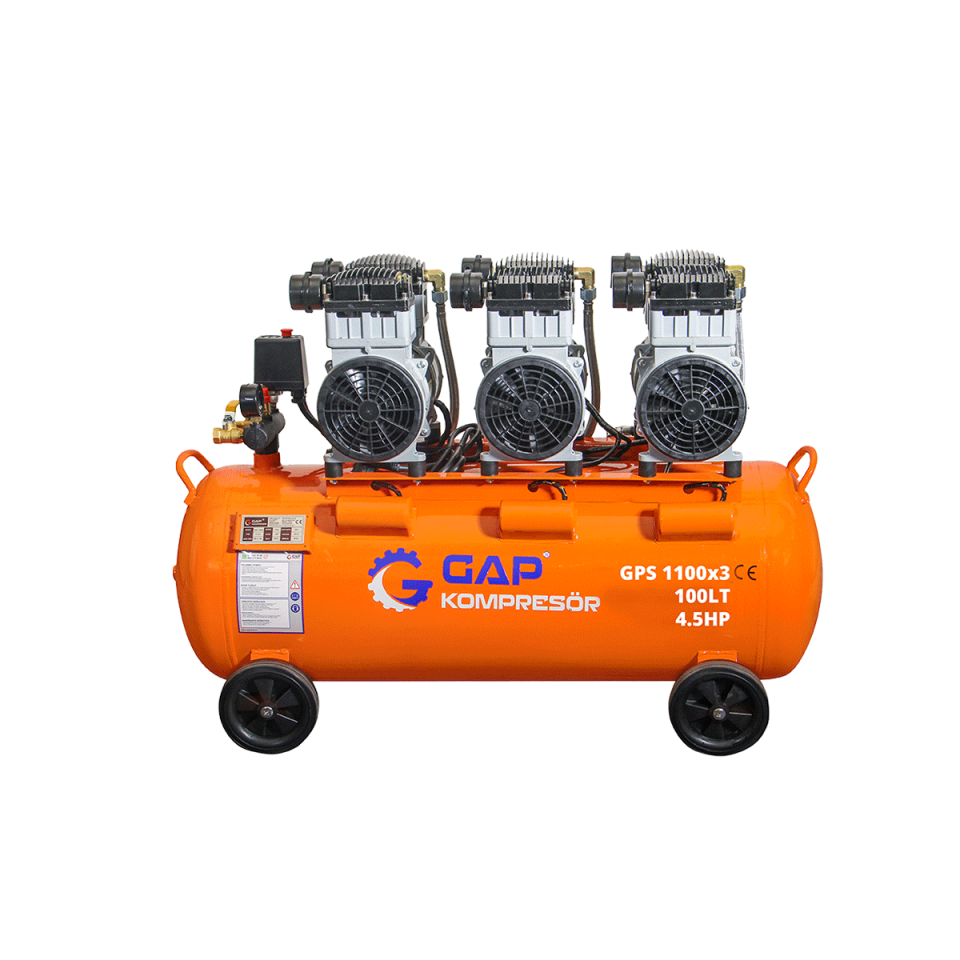 100 Lt Sessiz Ve Yağsız Hava Kompresörü I GPS1100x3