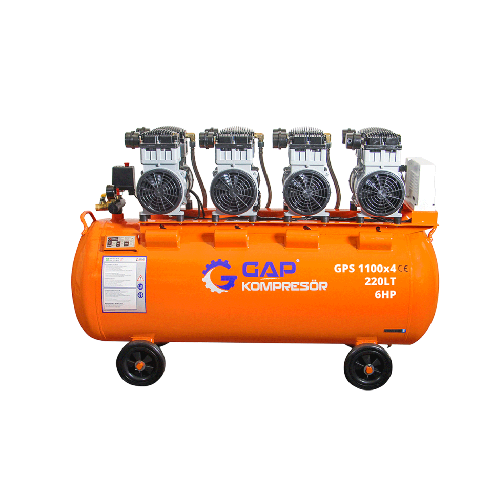 220 Lt Sessiz Ve Yağsız Hava Kompresörü I GPS1100X4