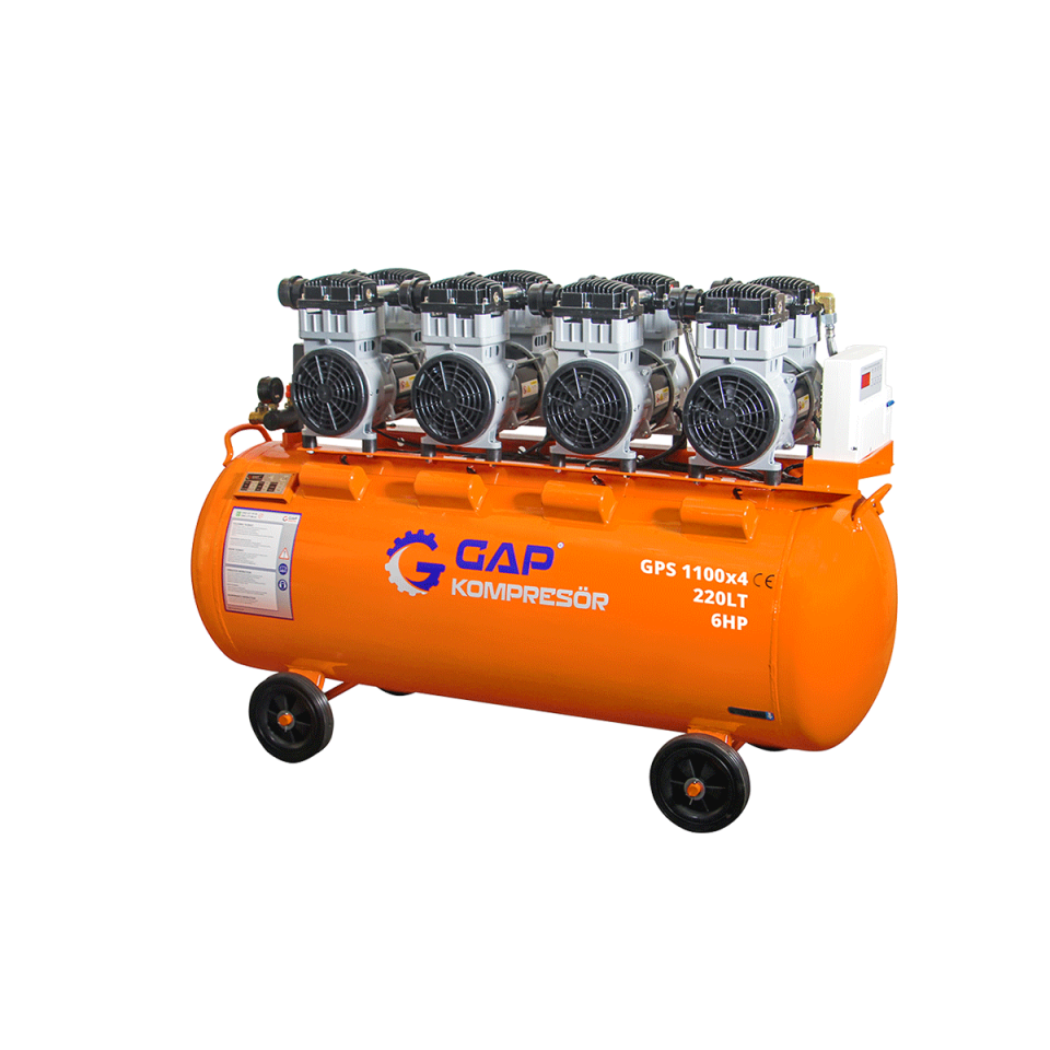 220 Lt Sessiz Ve Yağsız Hava Kompresörü I GPS1100X4