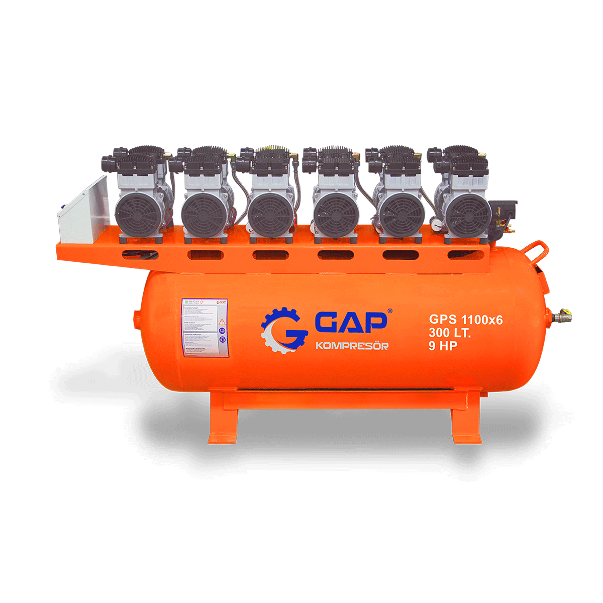 300 Lt Sessiz Ve Yağsız Hava Kompresörü I GPS1100X6