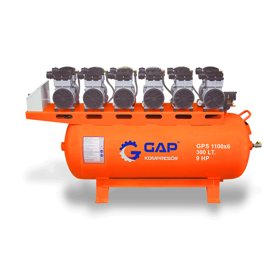 300 Lt Sessiz Ve Yağsız Hava Kompresörü I GPS1100X6