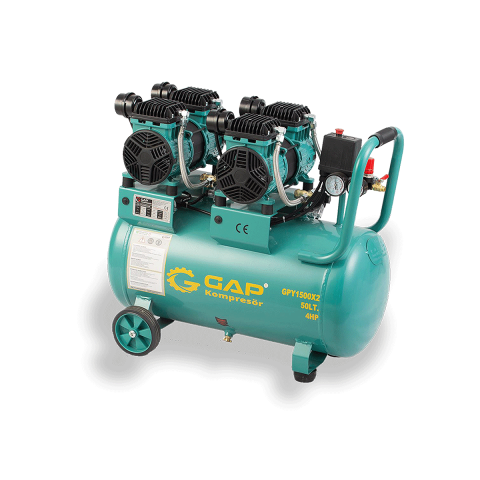 50 Lt Yüksek Emişli Yağsız Teknoloji Hava Kompresörü I GPY1500X2
