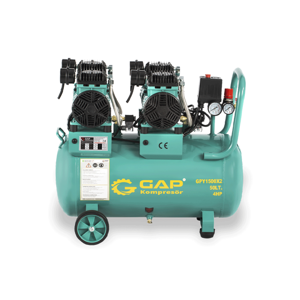 50 Lt Yüksek Emişli Yağsız Teknoloji Hava Kompresörü I GPY1500X2