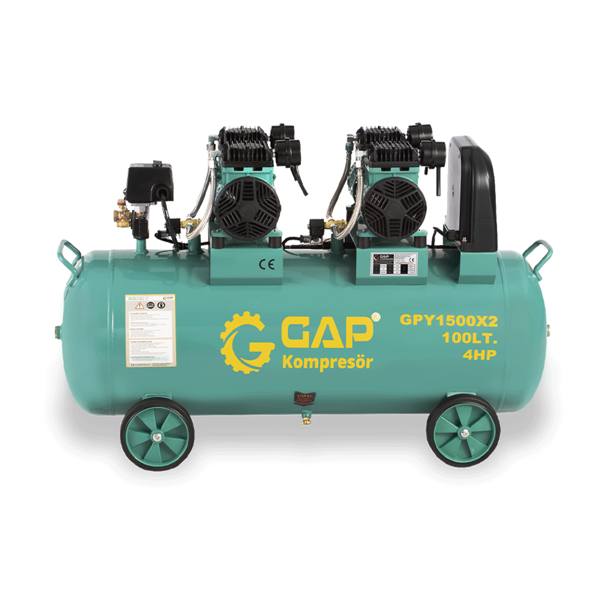 100 Lt Yüksek Emişli Yağsız Teknoloji Hava Kompresörü I GPY1500X2