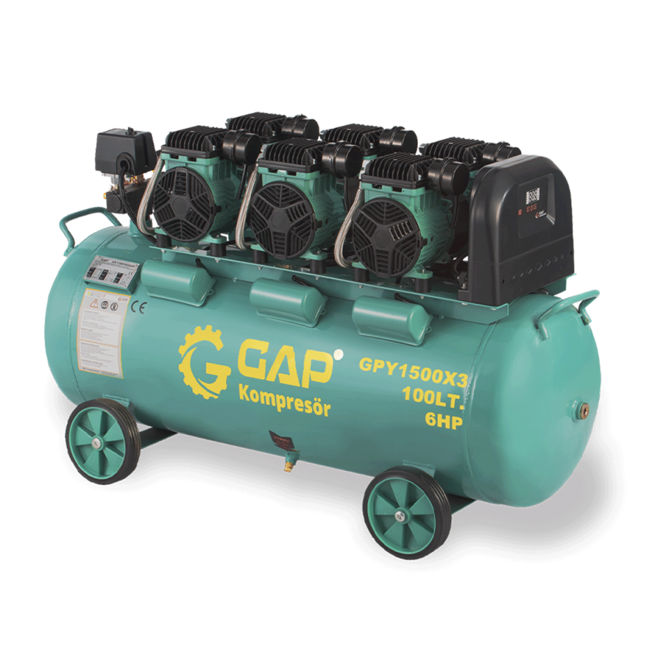 100 Lt Yüksek Emişli Yağsız Teknoloji Hava Kompresörü I GPY1500X3