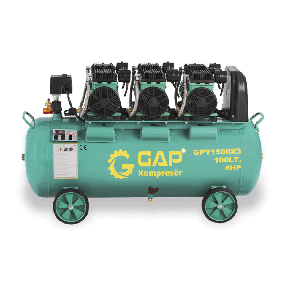 100 Lt Yüksek Emişli Yağsız Teknoloji Hava Kompresörü I GPY1500X3