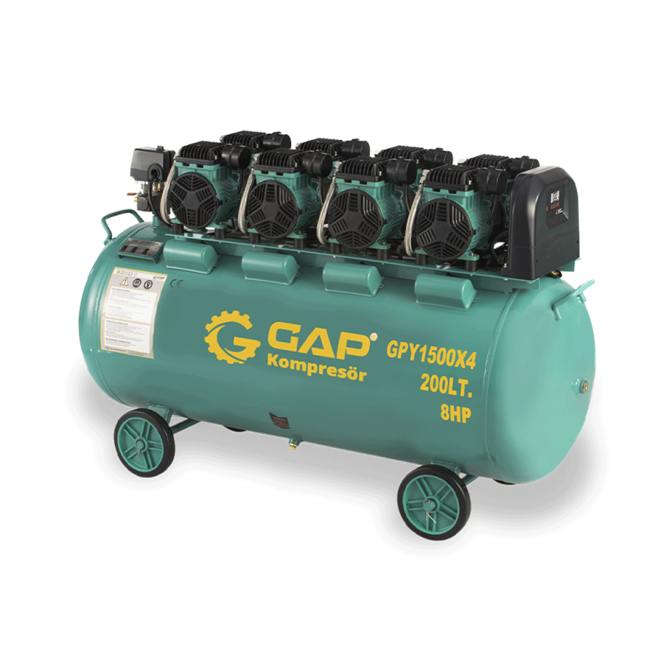 200 Lt Yüksek Emişli Yağsız Teknoloji Hava Kompresörü IGPY1500X4