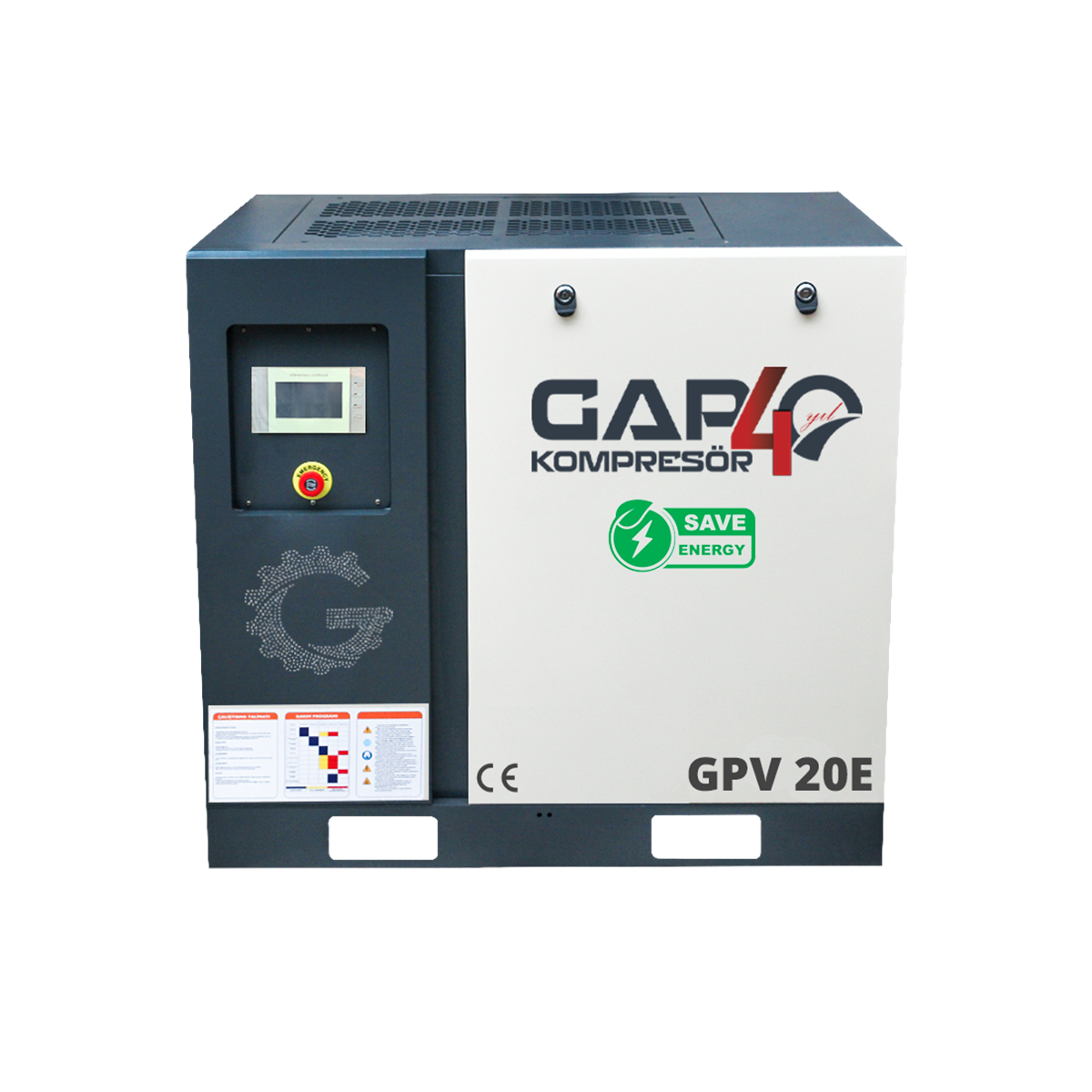 20 Hp 1000 Lt İnvertörlü Vidalı Hava Kompresörü I GPV20E