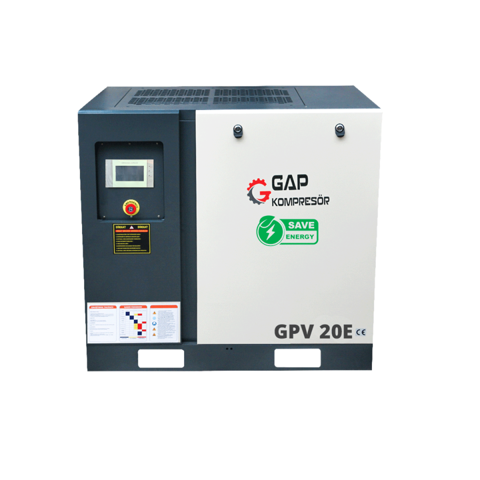 20 Hp 1000 Lt İnvertörlü Vidalı Hava Kompresörü I GPV20E