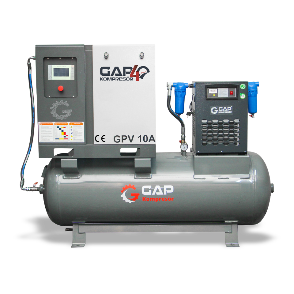 10 Hp 500 Lt Depo Üstü Vidalı Hava Kompresörü I GPV10A