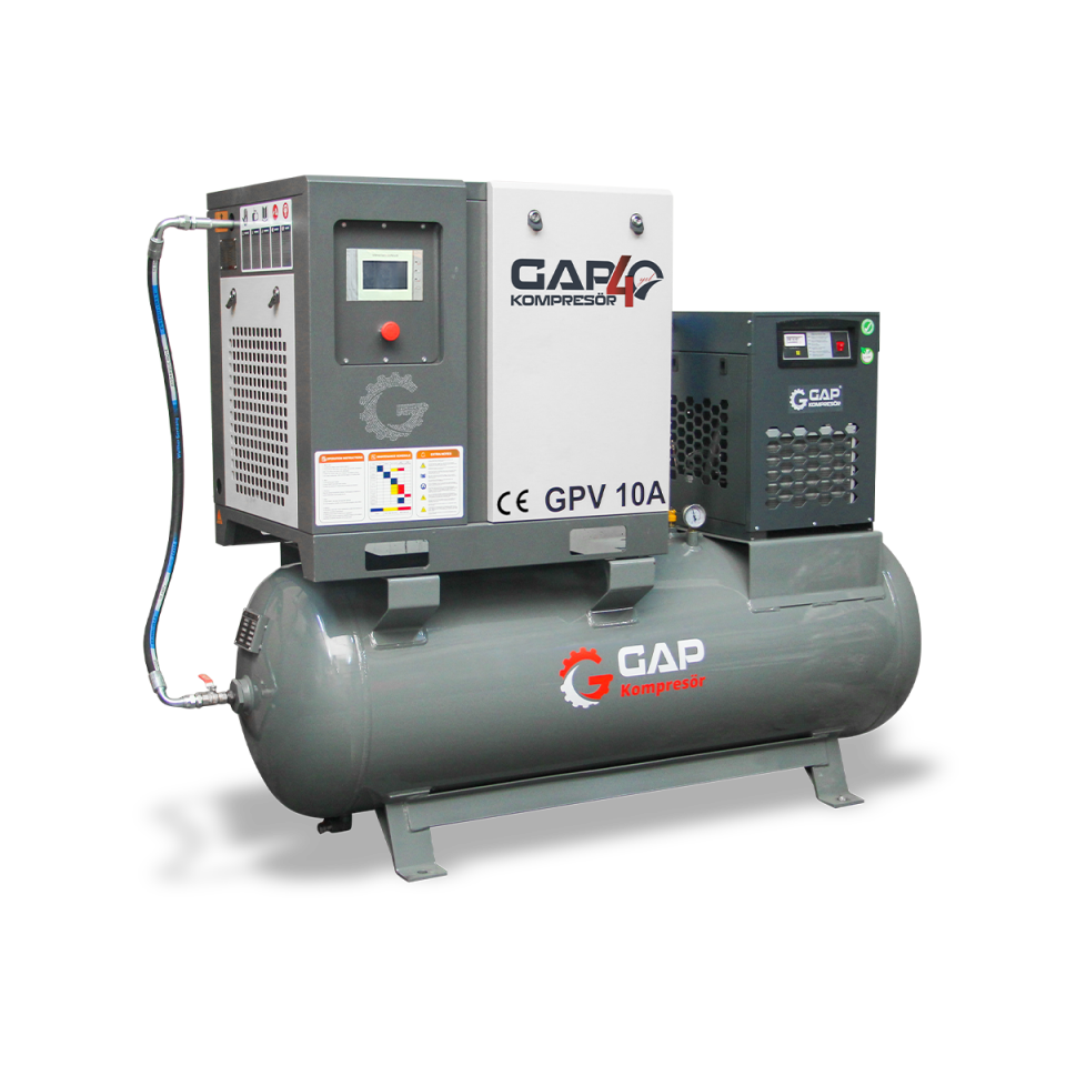 10 Hp 500 Lt Depo Üstü Vidalı Hava Kompresörü I GPV10A