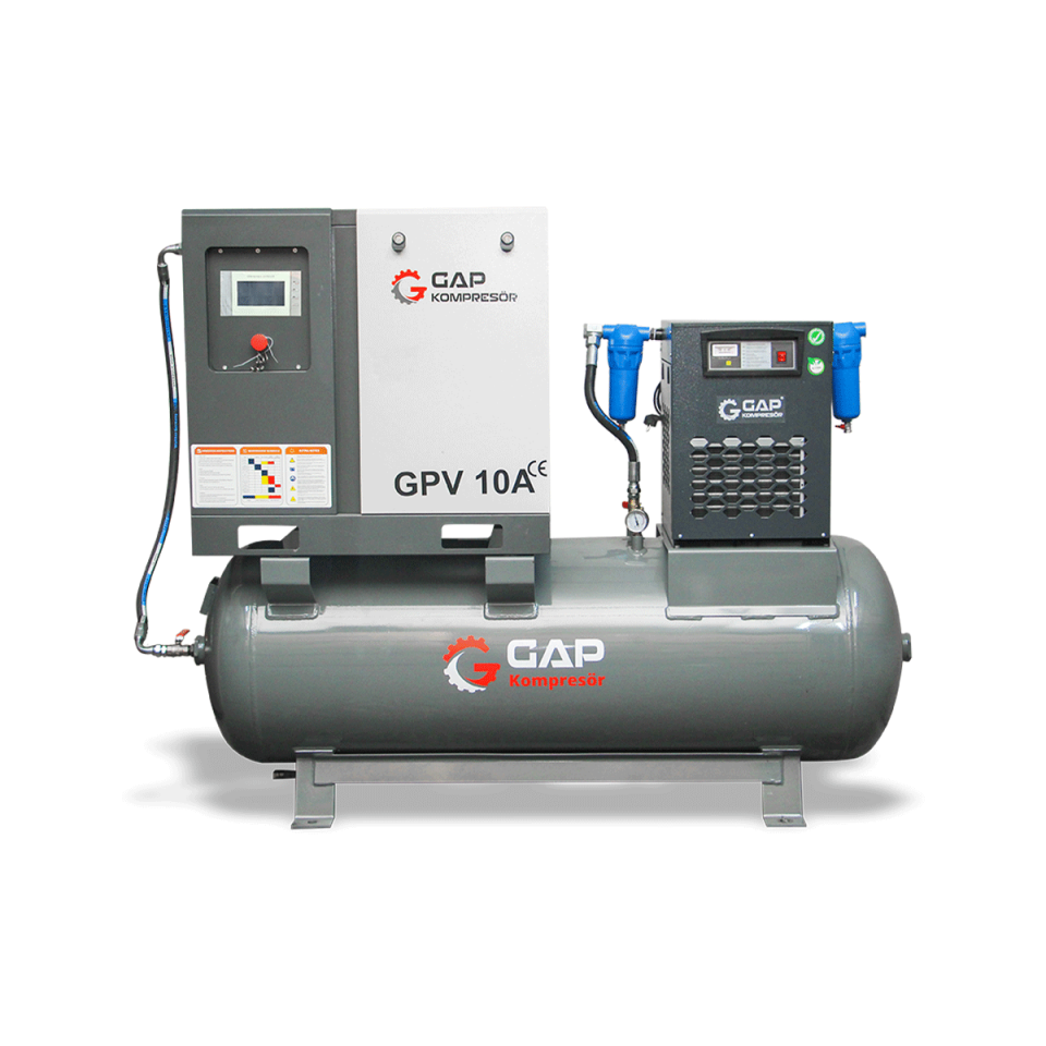 10 Hp 500 Lt Depo Üstü Vidalı Hava Kompresörü I GPV10A