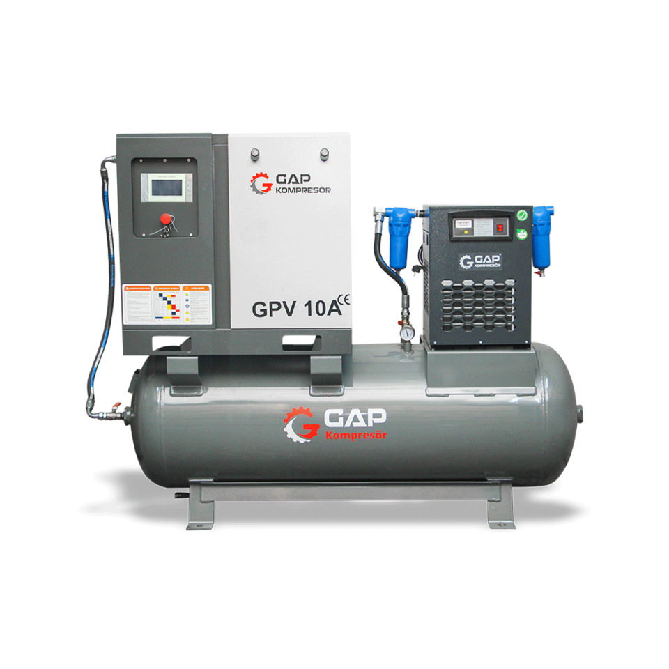 10 Hp 500 Lt Depo Üstü Vidalı Hava Kompresörü I GPV10A