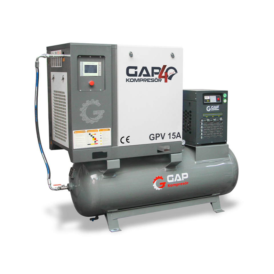 15 Hp 500 Lt Depo Üstü Vidalı Hava Kompresörü  I GPV15A