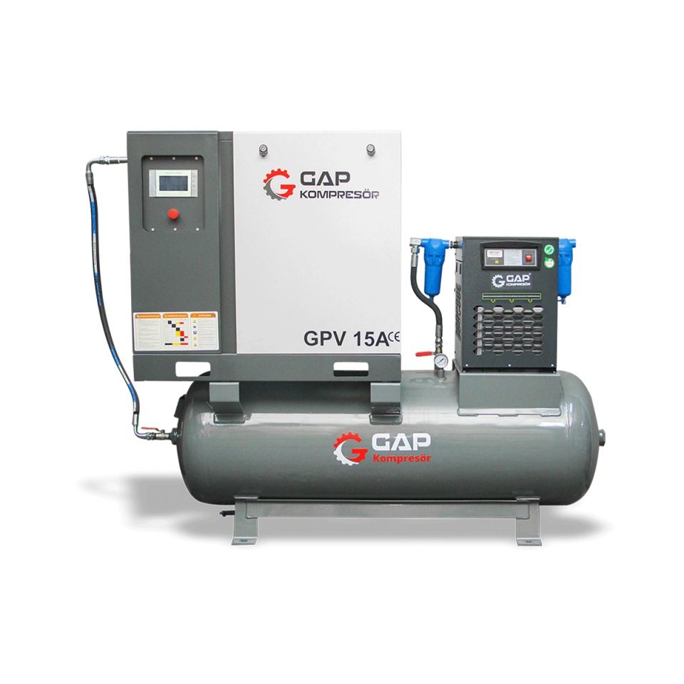 15 Hp 500 Lt Depo Üstü Vidalı Hava Kompresörü  I GPV15A