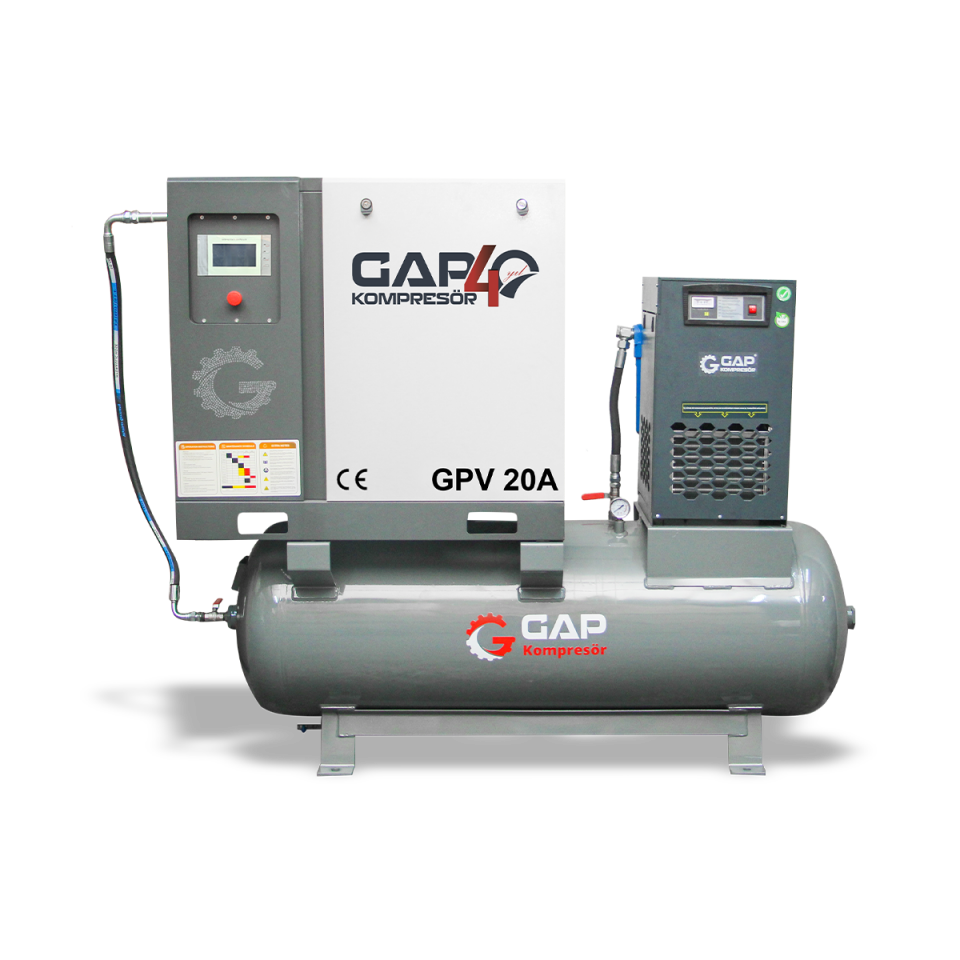 20 Hp 500 Lt Depo Üstü Vidalı Hava Kompresörü I GPV20A