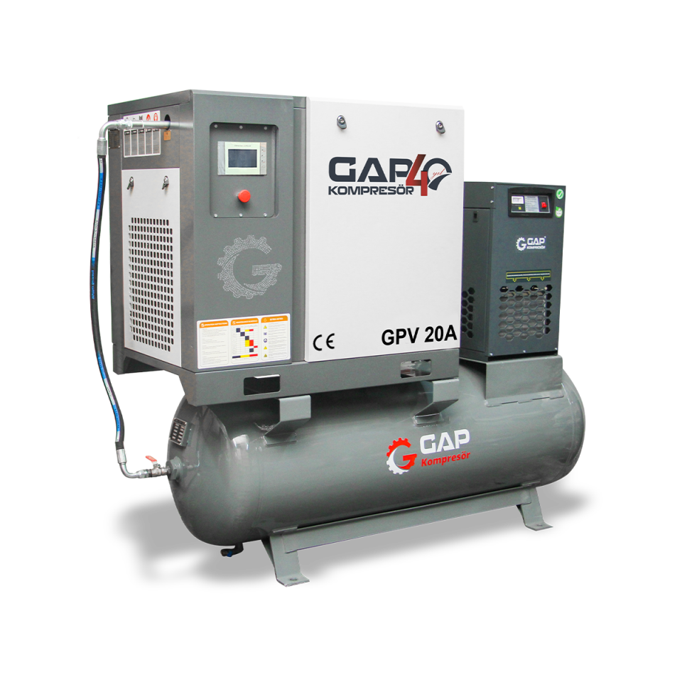 20 Hp 500 Lt Depo Üstü Vidalı Hava Kompresörü I GPV20A