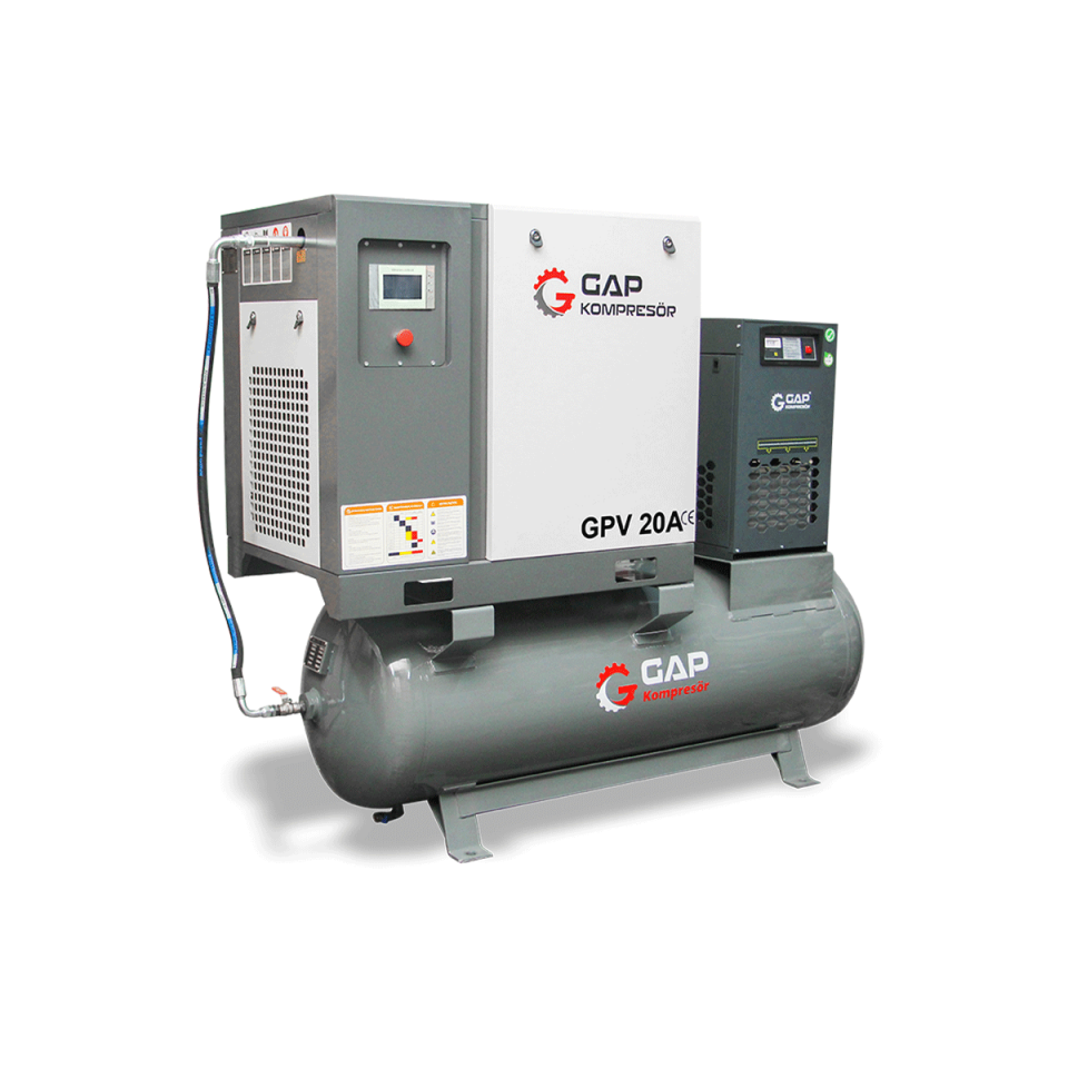 20 Hp 500 Lt Depo Üstü Vidalı Hava Kompresörü I GPV20A