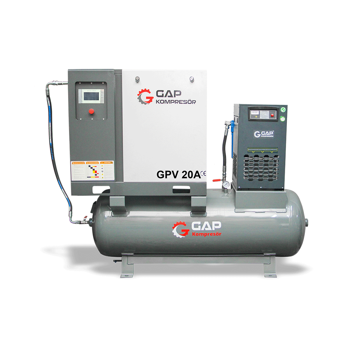 20 Hp 500 Lt Depo Üstü Vidalı Hava Kompresörü I GPV20A