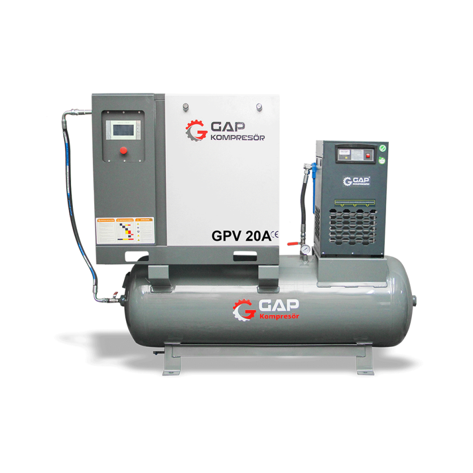 20 Hp 500 Lt Depo Üstü Vidalı Hava Kompresörü I GPV20A
