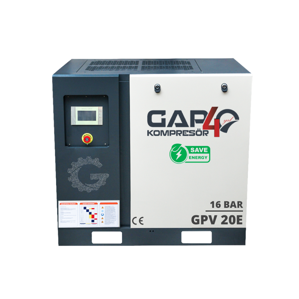 16 Bar 20 Hp 500 Lt İnvertörlü Vidalı Hava KompresörüIGPV20E