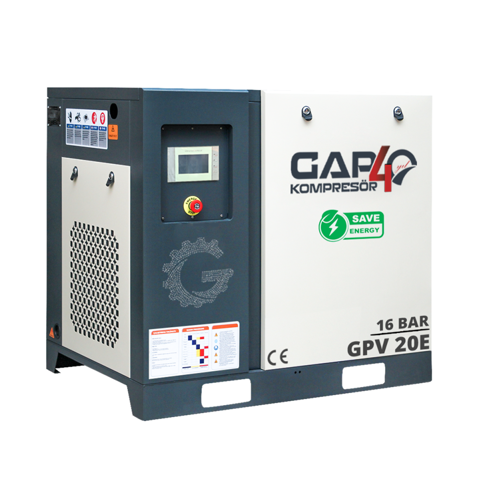 16 Bar 20 Hp 500 Lt İnvertörlü Vidalı Hava KompresörüIGPV20E