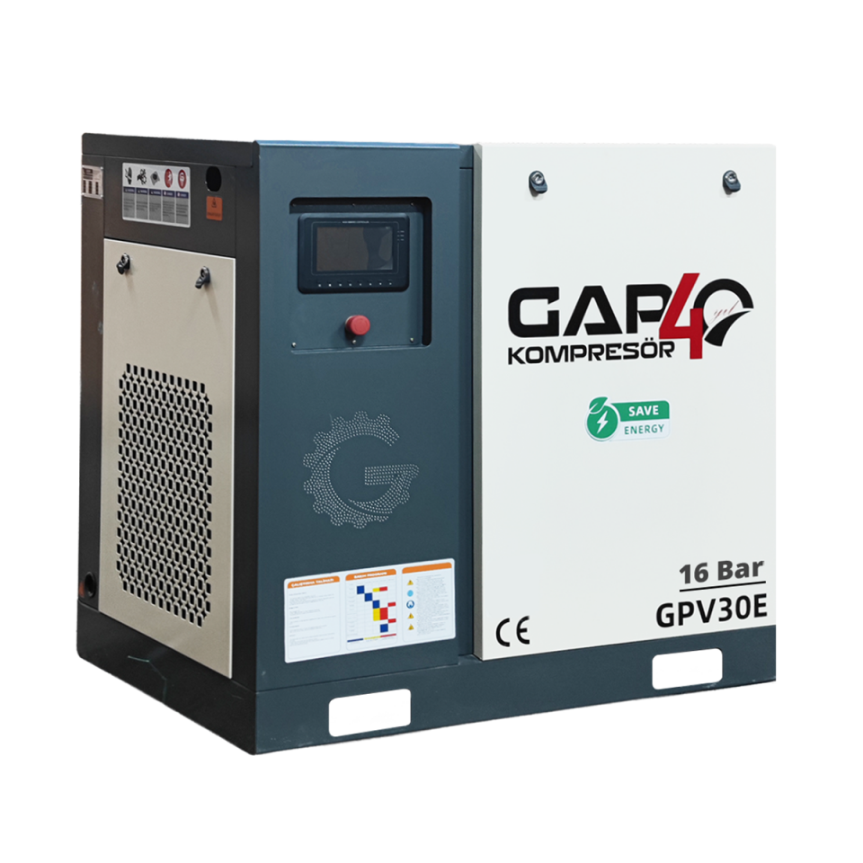 16 Bar 30 Hp 1000Lt İnvertörlü Vidalı Hava KompresörüIGPV30E