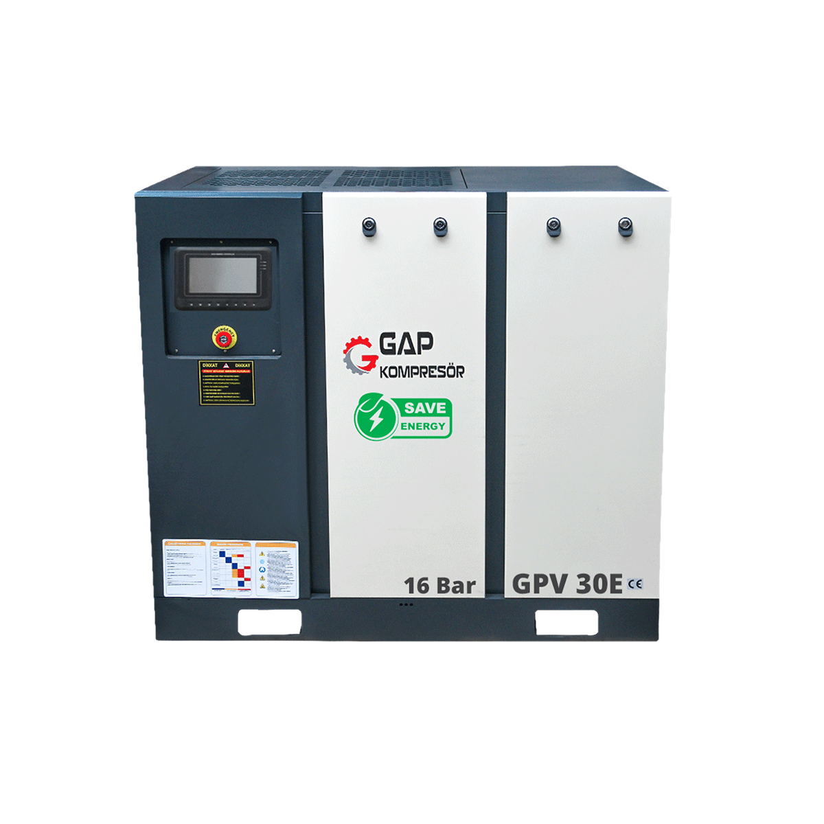 16 Bar 30 Hp 1000Lt İnvertörlü Vidalı Hava Kompresörü I GPV30E