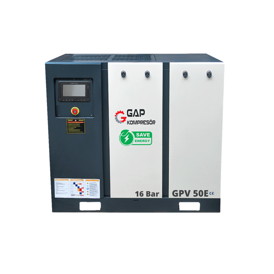 16 Bar 50 Hp 1000Lt İnvertörlü Vidalı Hava Kompresörü I GPV50E