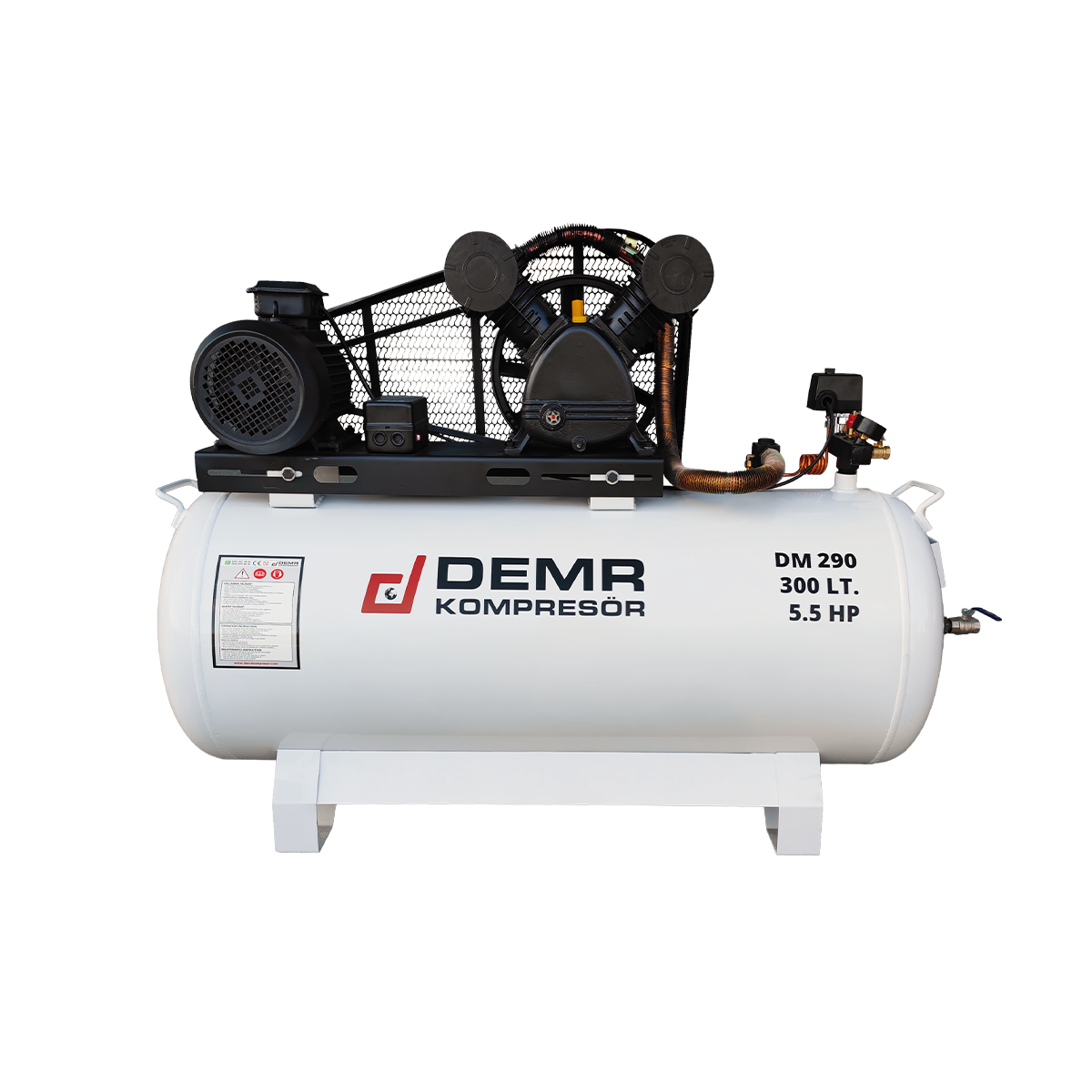 300 lt 2 Kafa 8 Bar 5.5 Hp Pistonlu Hava Kompresörü I DM290