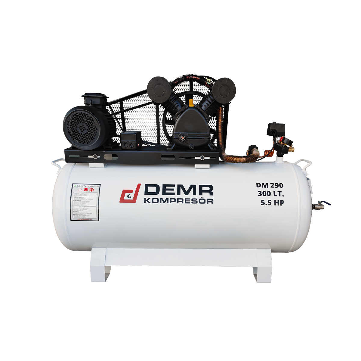 300 lt 2 Kafa 8 Bar 5.5 Hp Pistonlu Hava Kompresörü I DM290