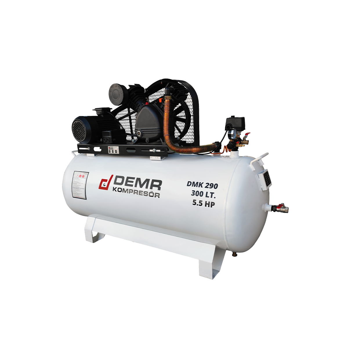 300 lt 2 Kafa 12 Bar 5.5 Hp Pistonlu Hava Kompresörü|DMK290