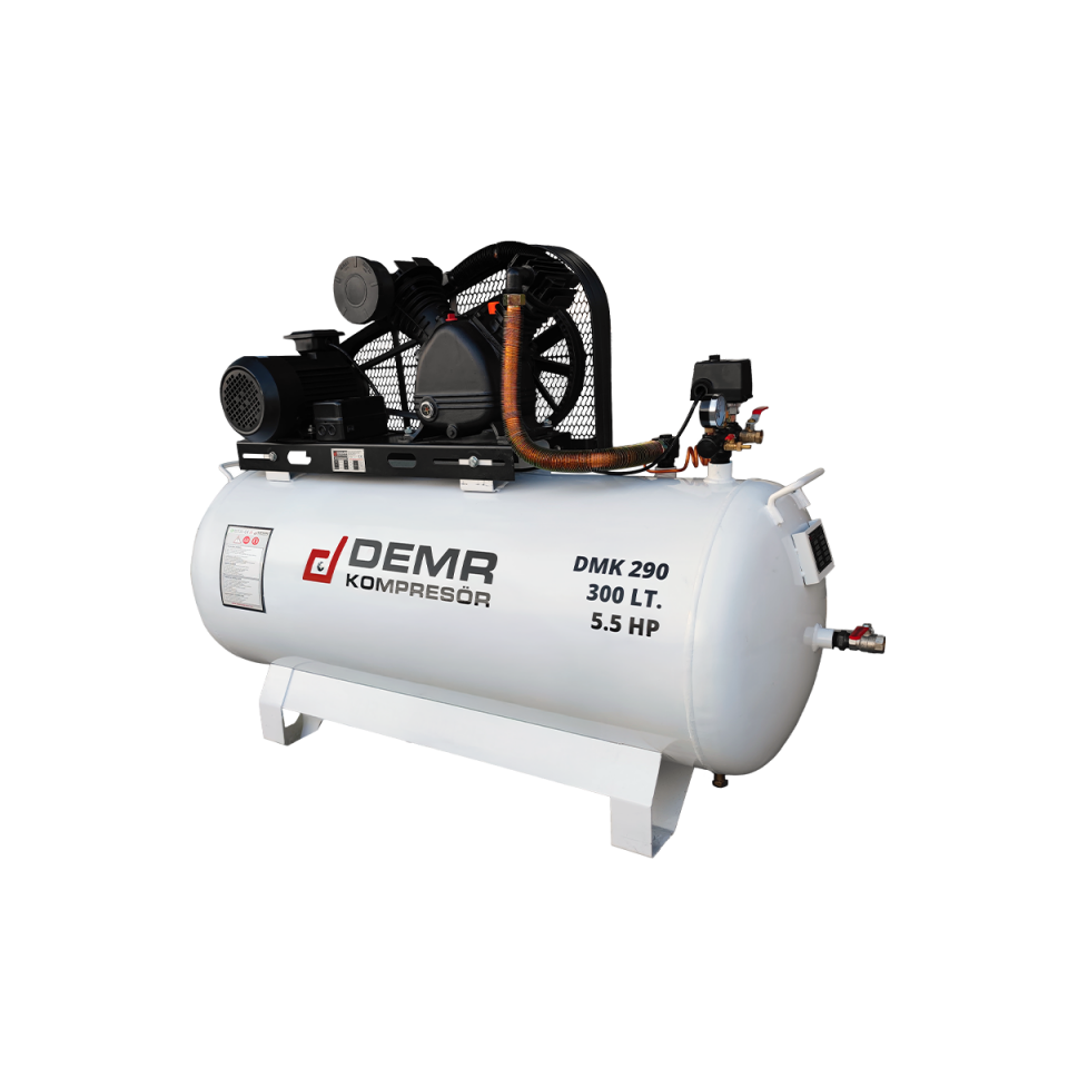 300 lt 2 Kafa 12 Bar 5.5 Hp Pistonlu Hava Kompresörü|DMK290