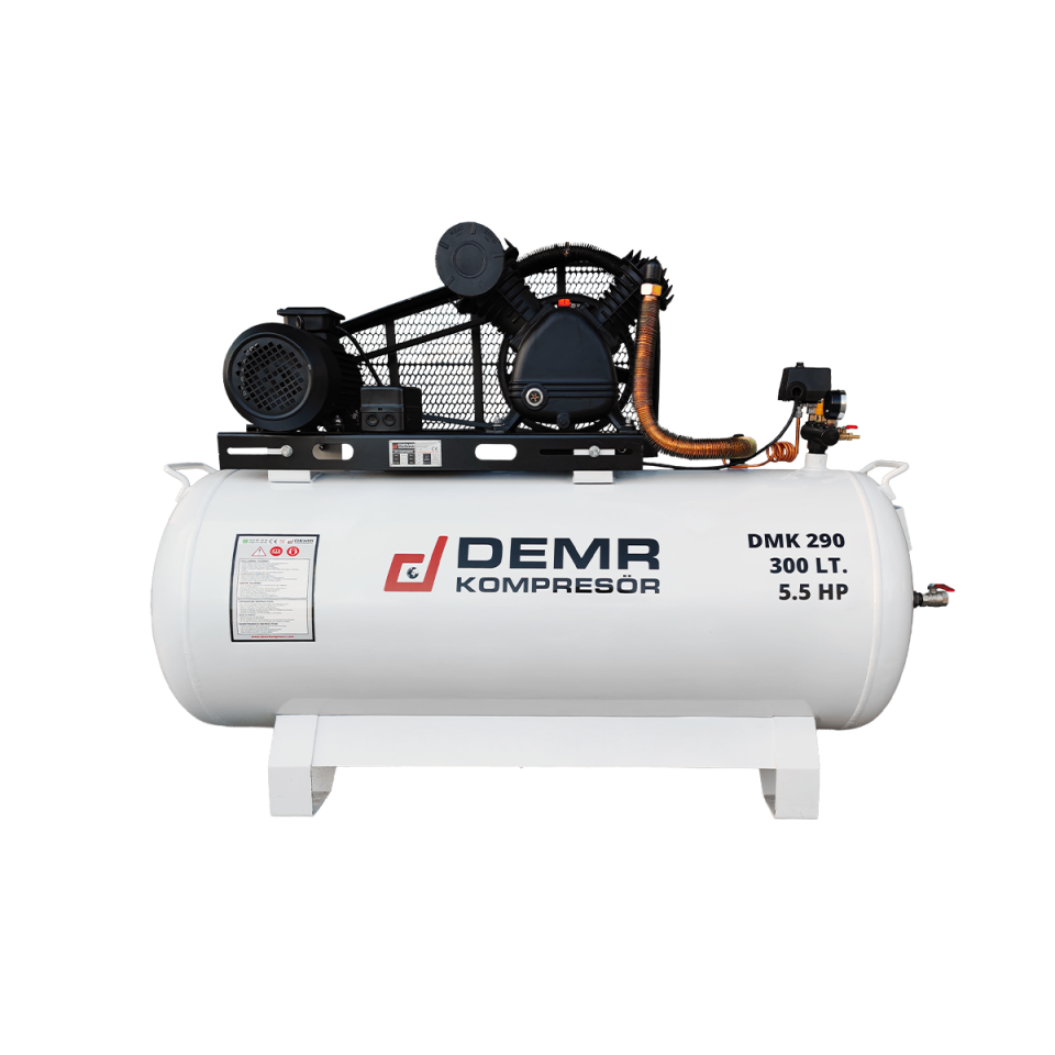 300 lt 2 Kafa 12 Bar 5.5 Hp Pistonlu Hava KompresörüI DMK290
