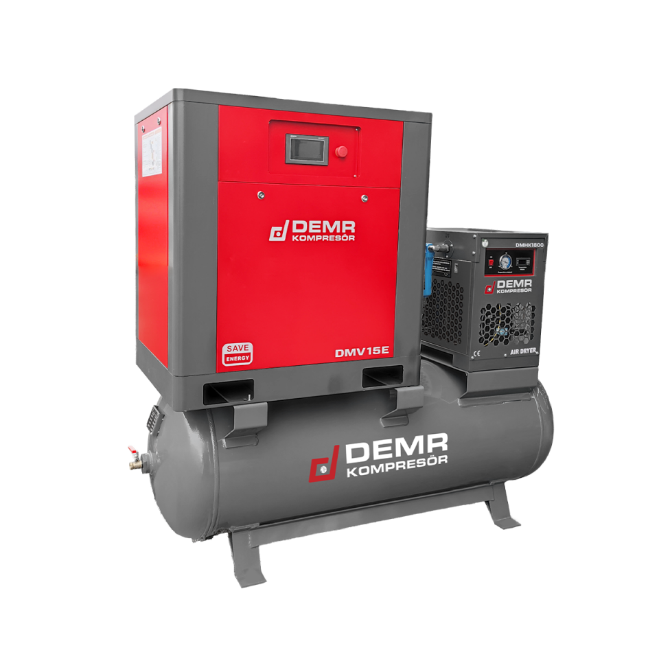 15 Hp 500 lt Depo Üstü İnvertörlü Vidalı Hava Kompresörü I DMV15E