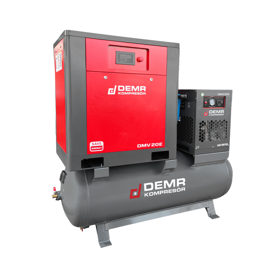 20 Hp 500 lt Depo Üstü İnvertörlü Vidalı Hava Kompresörü I DMV20E