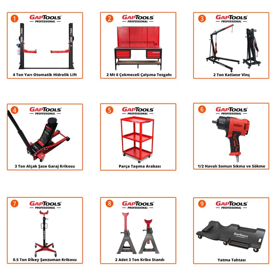 OTO SERVİS KURULUM PAKETİ (27 PARÇA)