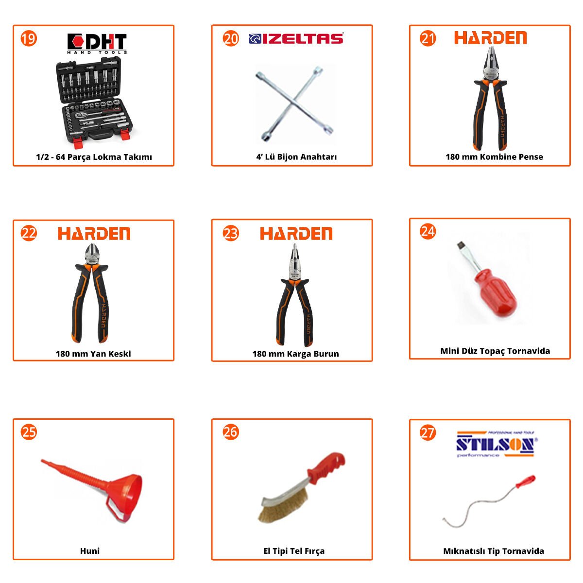 OTO SERVİS KURULUM PAKETİ (27 PARÇA)