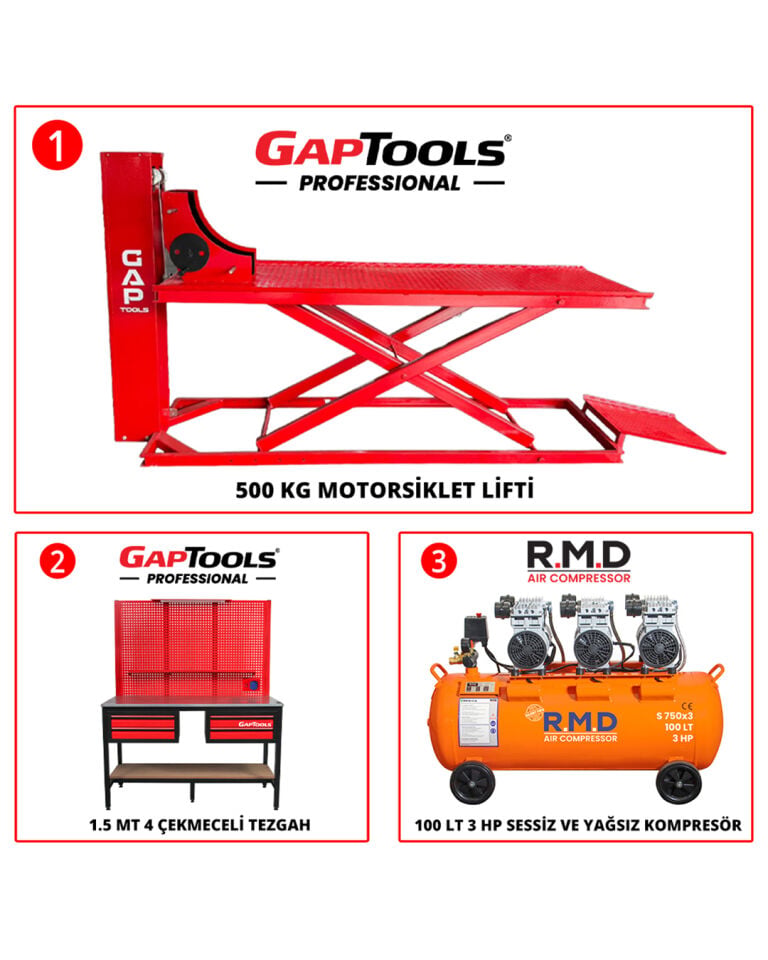 MOTORSİKLET SERVİS PAKETİ (23+350 PARÇA) PEŞİN FİYATA 6 TAKSİT